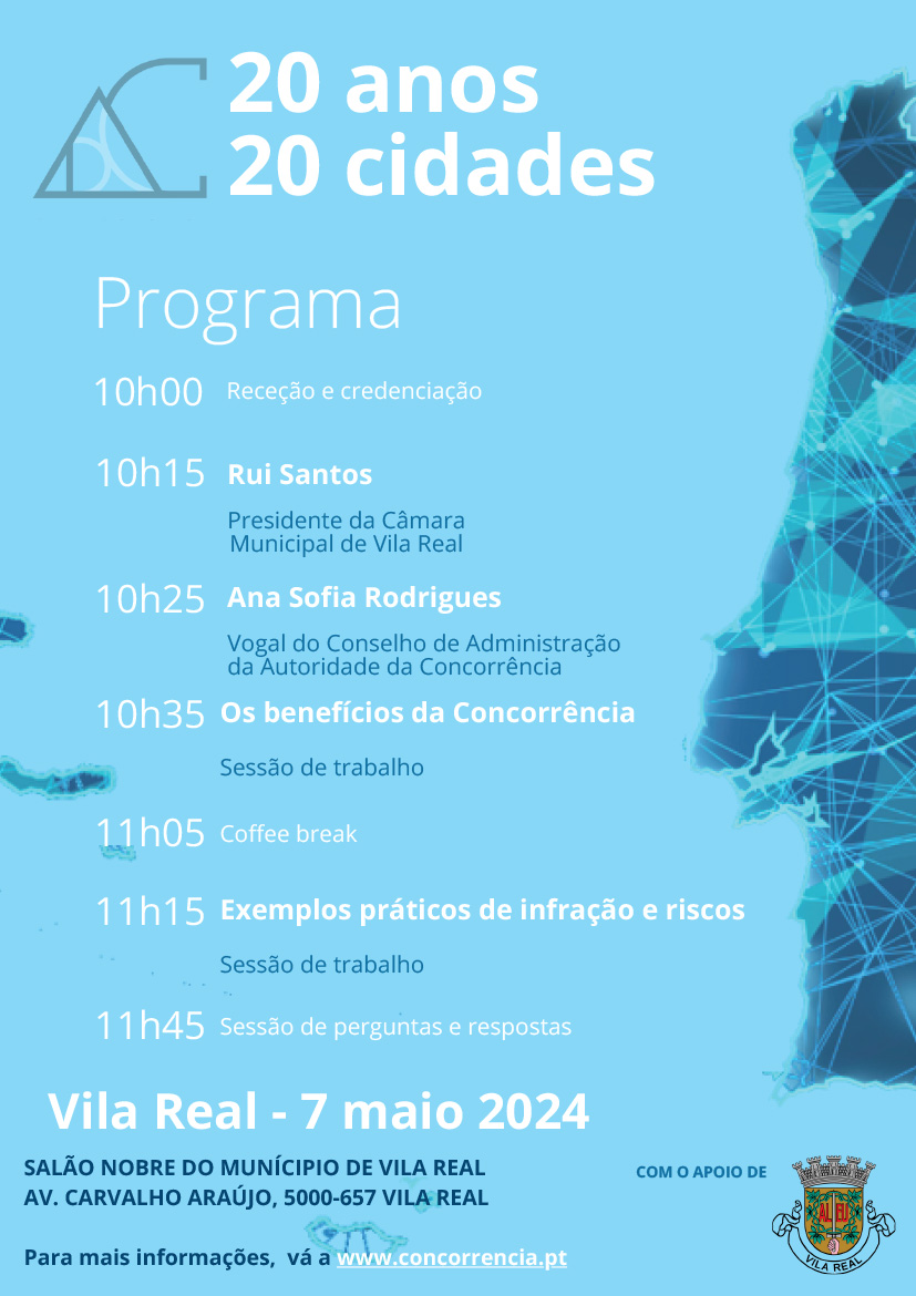 “20 Anos, 20 Cidades – A Concorrência vai até si!”