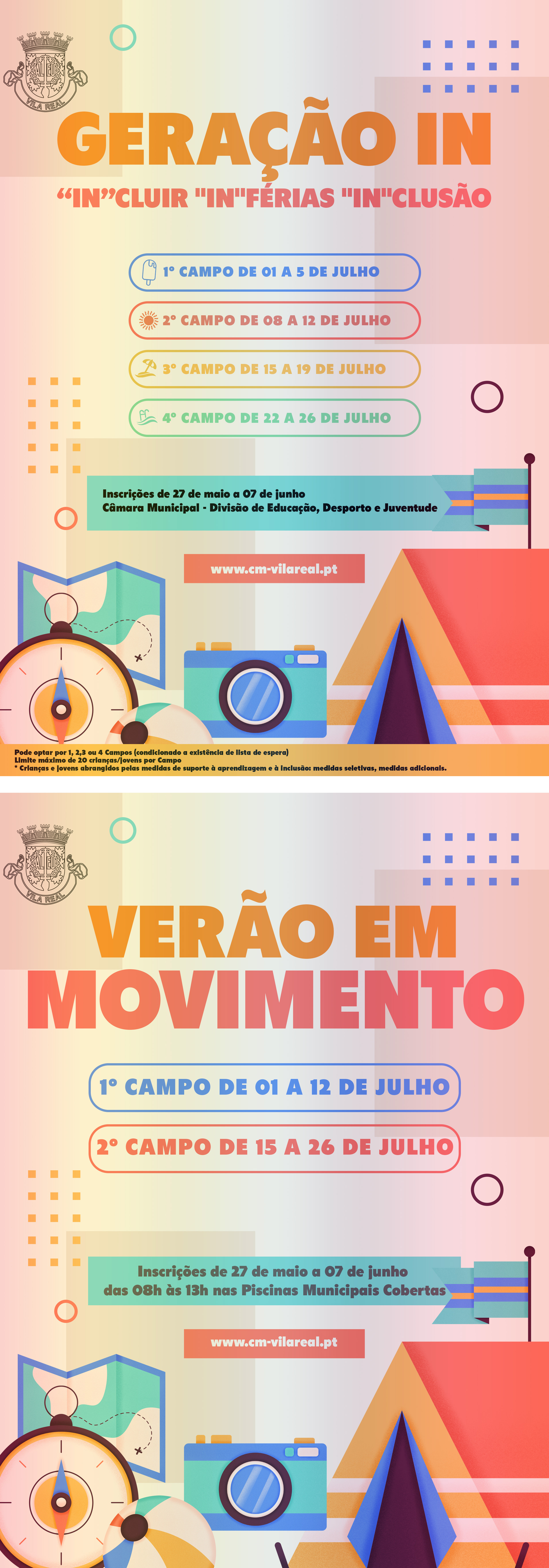 VERÃO EM MOVIMENTO E GERAÇÃO IN | ABERTURA DE INSCRIÇÕES